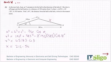 Trigonometry Q9 2015 Paper 2 Leaving Cert Higher Level Maths