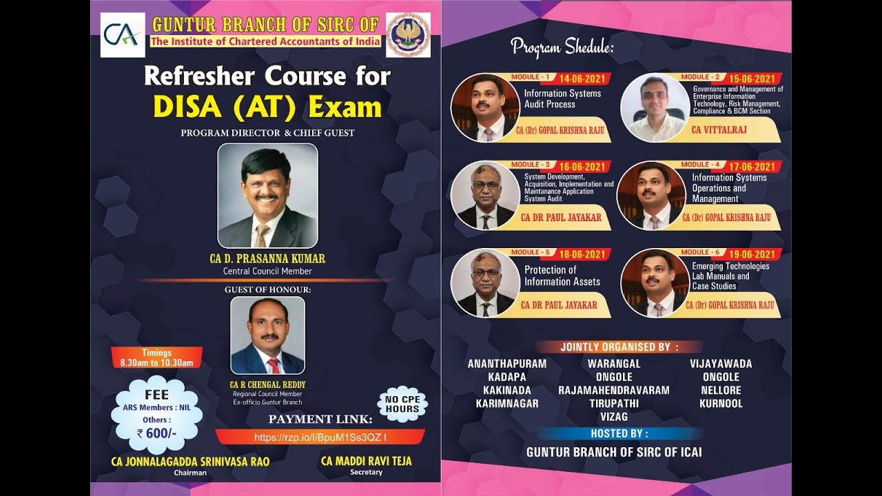 Day 1- Refresher course on DISA (AT) new syllabus 3.0 - YouTube