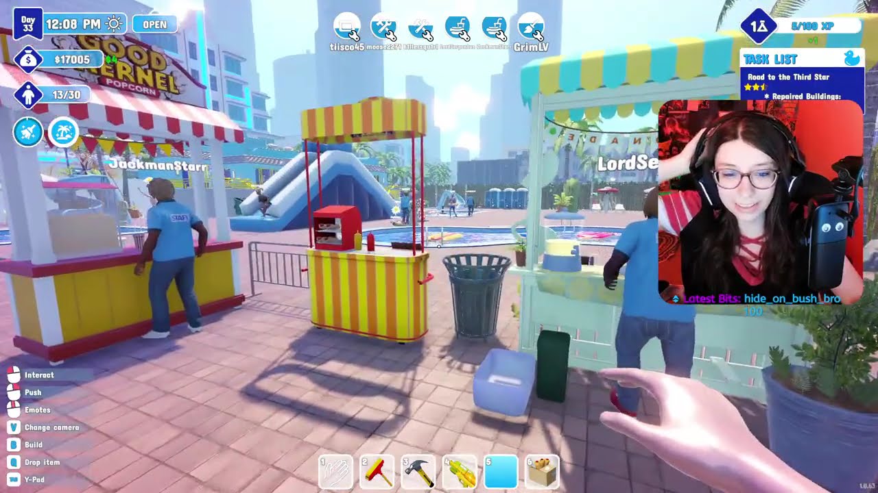 🔴 LIVE - Waterpark Simulator with Crowd Control Day 3