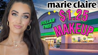 TRYING NEW DOLLAR TREE $1.25 MARIE CLAIRE MAKEUP!! *SHOCKING*