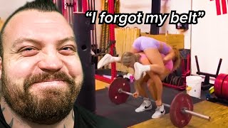 OOPS I FORGOT MY GYM BELT... | Hilarious Gym Fails With Eddie Hall