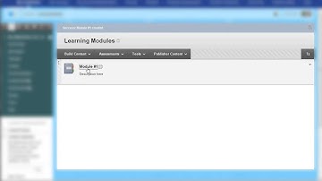 Blackboard Learn 9.1 Create and Build Learning Modules tool