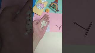DIY homemade cute pin DIY pin with beads #youtubeshorts #viral #craft#papercraft  #diy #crafter