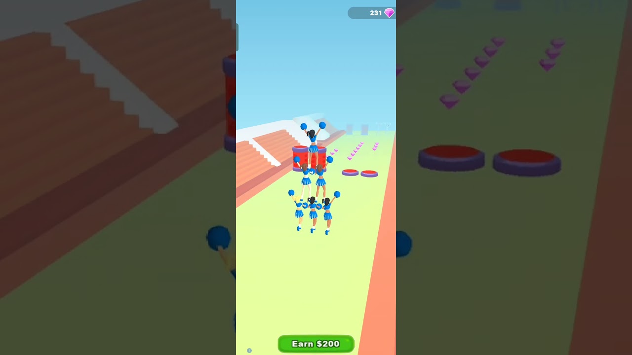 Cheerleader Run 3d‎-All level gameplay Android,Ios!