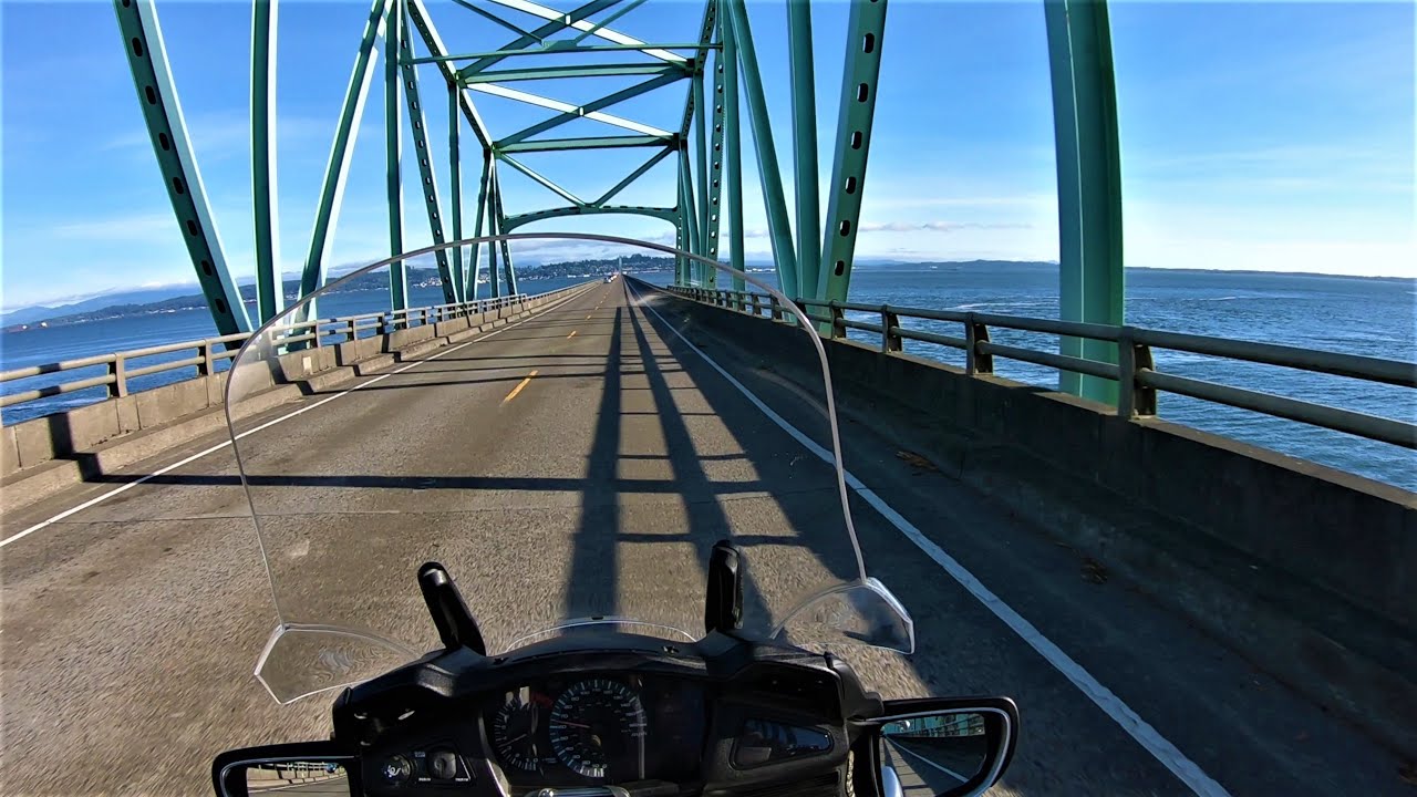 Honda ST1300 Astoria Bridge Washington "TO" Oregon Motorcycle Ride Pan European
