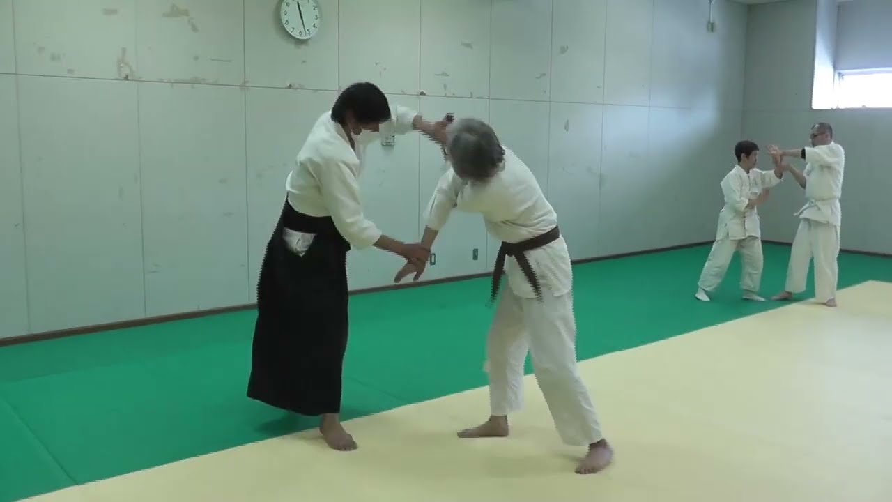 十字絡み、太刀取り：入り身投げ、四方投げ