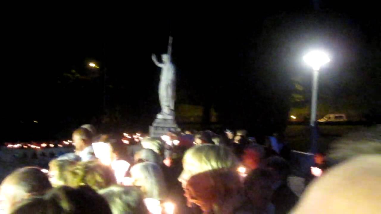 Candlelight Rosary Procession in Lourdes, France YouTube