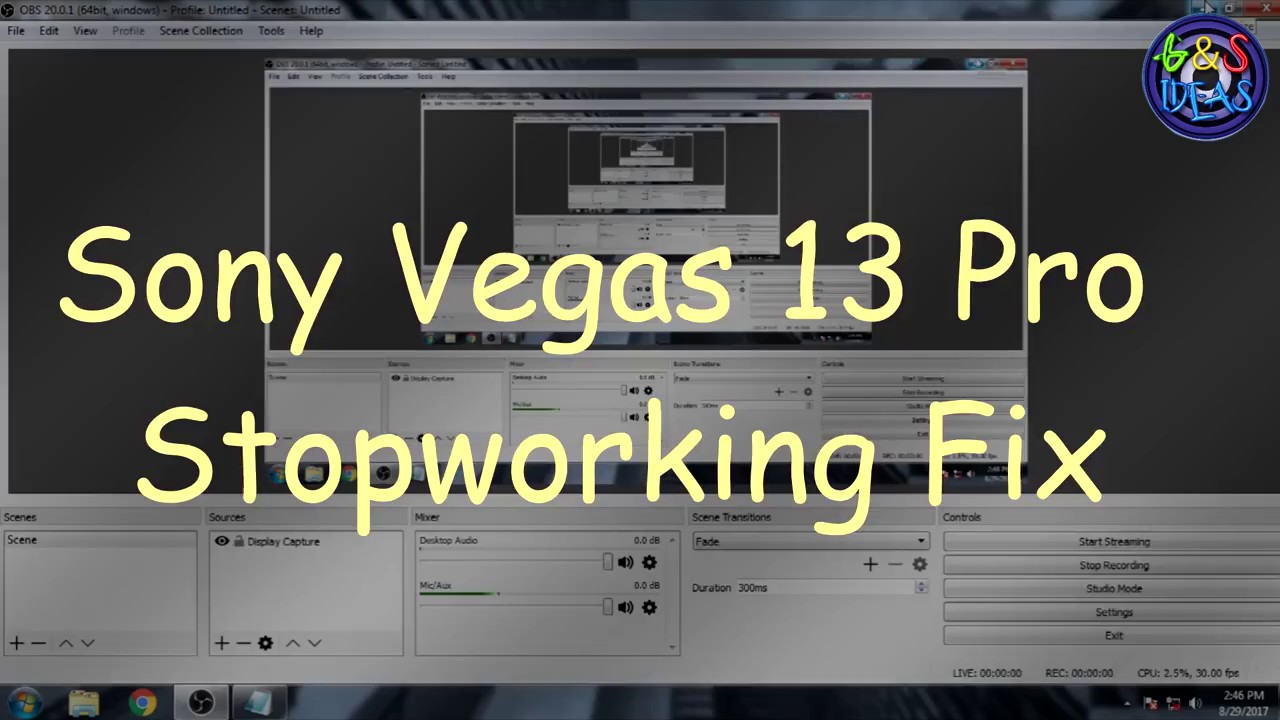 Sony Vegas 13 Pro Stopworking Fix - YouTube