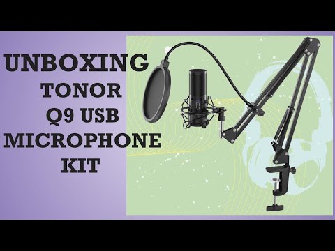 Tonor Q9 USB Microphone Setup and Unboxing 