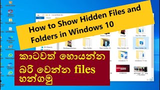 how to hide files & folders in windows 8/10 /11 sinhala screenshot 3