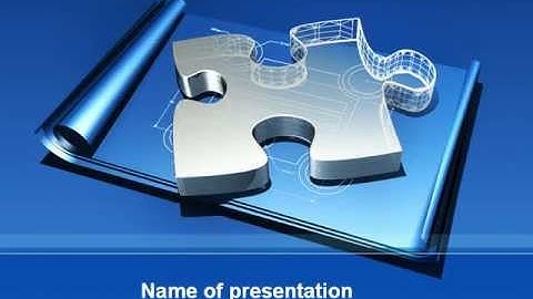 Jigsaw Sketch PowerPoint Template by PoweredTemplate.com