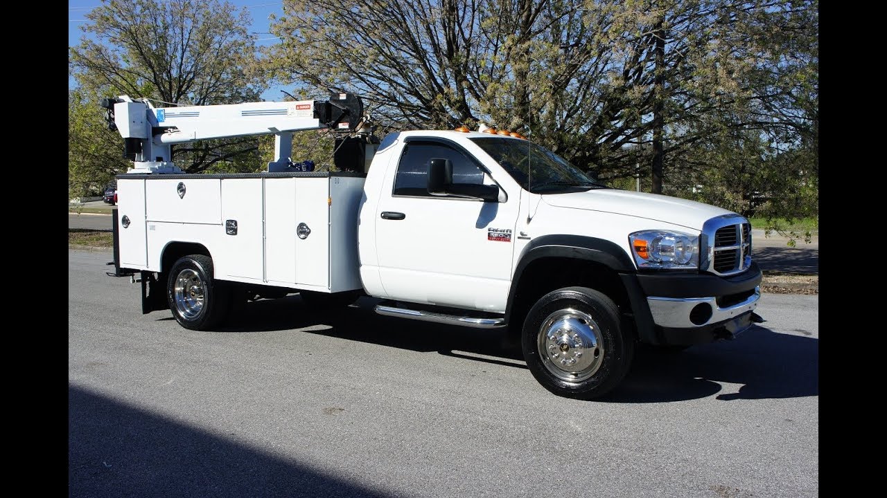 2008 DODGE RAM 5500 MECHANICS TRUCK UTILITY SERVICE TRUCK CRANE CUMMINS ...