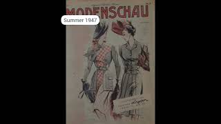 1930s/1940s/1950s fashion from 4 fashion magazines ' Modenschau'.
