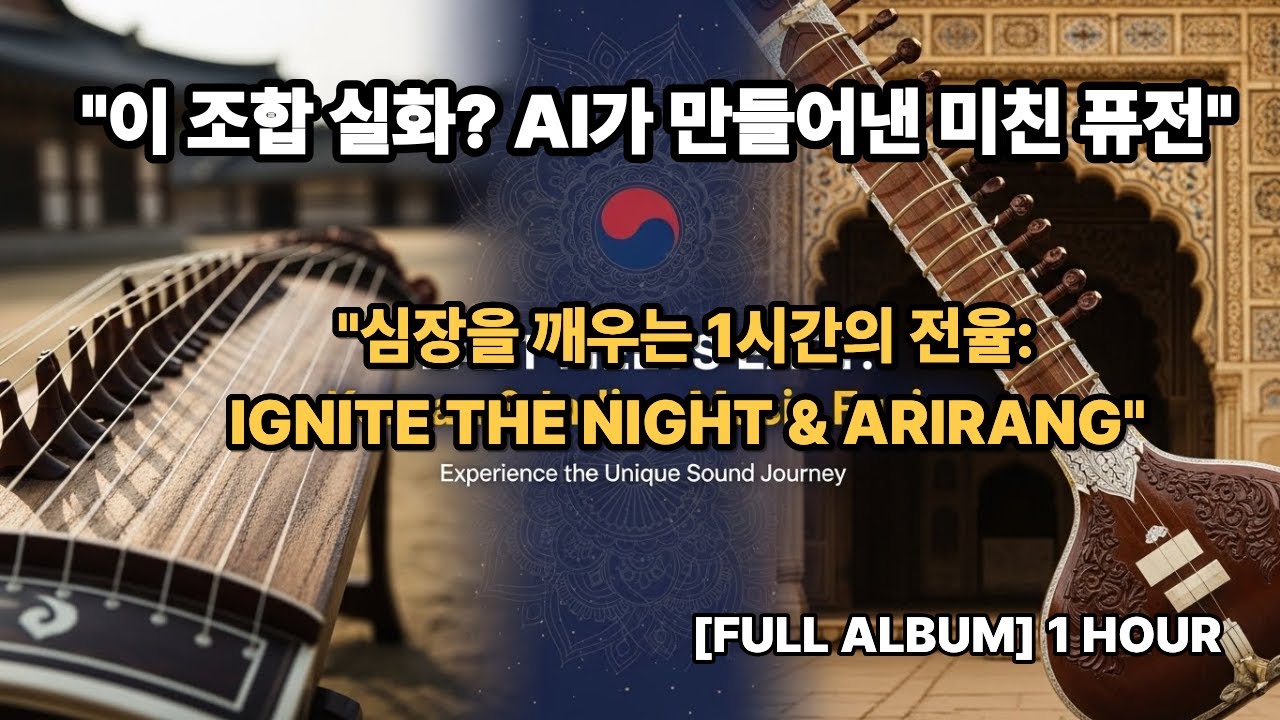 [1 HOUR] 아리랑과 인도 비트의 미친 조화: 심장을 깨우는 웅장한 퓨전 음악 (Full Album)