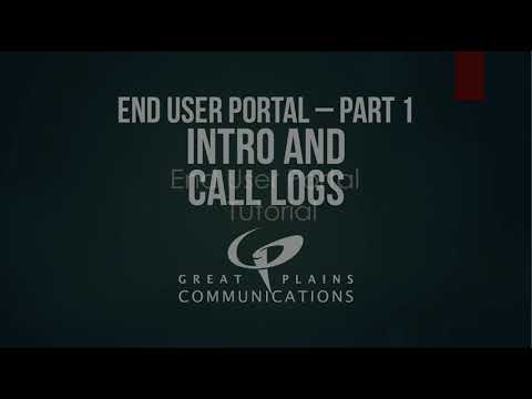 End User Web Portal Tutorial   Intro and Call Logs Tab