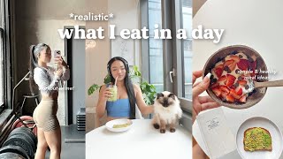 *realistic* what I eat in a day: simple & healthy meals, cook with me, and my workout routine!
