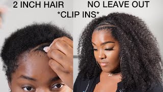 EASY 1 BUNDLE CLIP IN STYLE ON SHORT NATURAL HAIR | PROTECTIVE STYLES | BETTERLENGTH KINKY CURLY