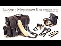 Leather Laptop bag pattern - Messenger Bag Pattern, Plus a Shoulder and Backpack Strap Pattern Pack.