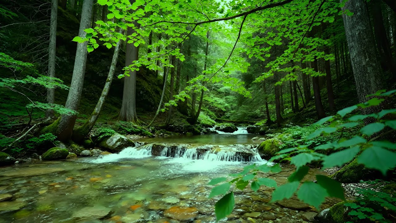 Forest Ambience | Birds Singing & Beautiful Stream Sounds for Peaceful Sleep,Deep Rest,Medicine ASMR