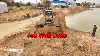 Good Job Final 100% Complete Project Truck Skills Dumping EVER Strong Power Old Dozer KOMATSU D60P