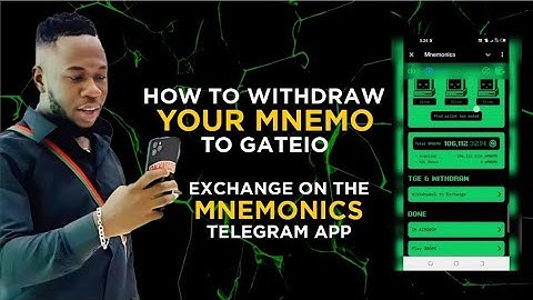 HOW TO WITHDRAW YOUR MNEMO TO GATEIO EXCHANGE ON THE MNEMONICS TELEGRAM APP