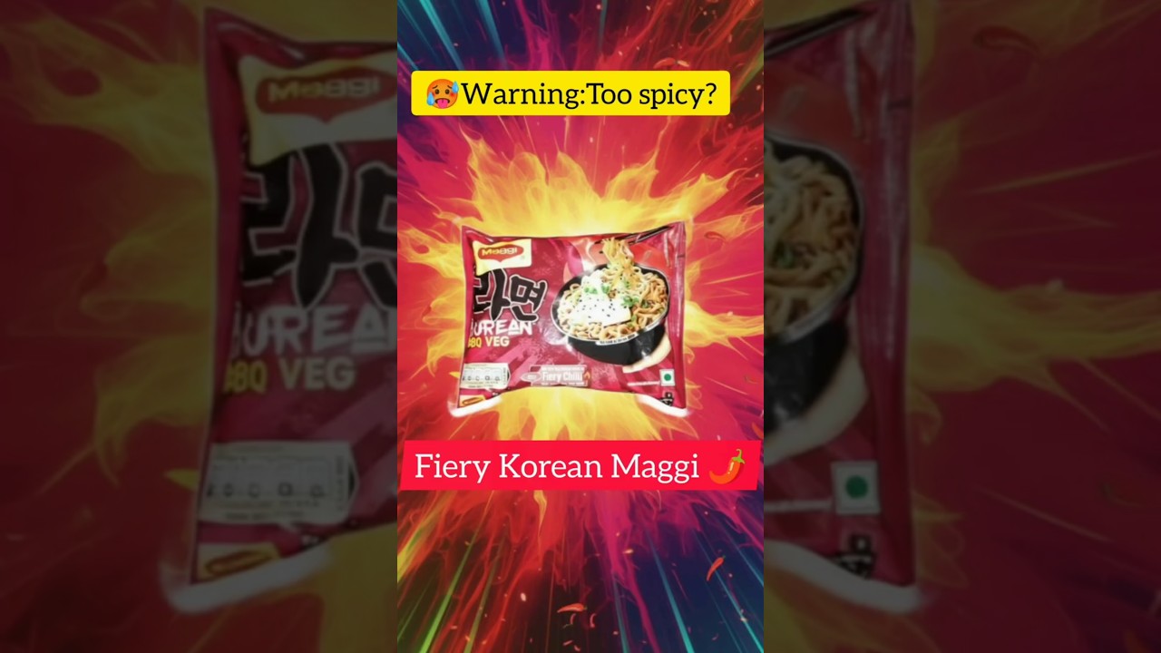 Indian  style 😱Korean Fiery Maggi🍝 Taste Test 🔥|