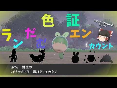 色証 初のランダムエンカウント厳選で色証カジッチュが欲しい ゆっくり実況 ポケモン剣盾 色証 Youtube