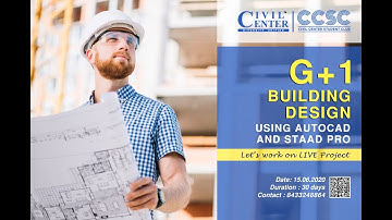 Building Design (G+1) Using AutoCAD and STAAD (Day 2) || Online Course ||Beginners