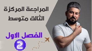 المراجعة المركزة رياضيات الثالث متوسط / الفصل الاول / الجزء الثاني