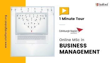 1 Minute Tour | Online MSc in Business Management | Edinburgh Napier University