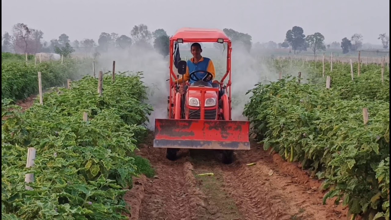 รีวิวเครื่องพ่นยาติดรถไถ#B2420