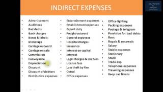 INDIRECT EXPENSES DETAILS (TALLY-LEDGER GROUP DESCRIPTION)