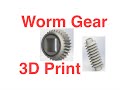 Worm Gear Davinci 3D Print - Split Print Glued Together - Video #027