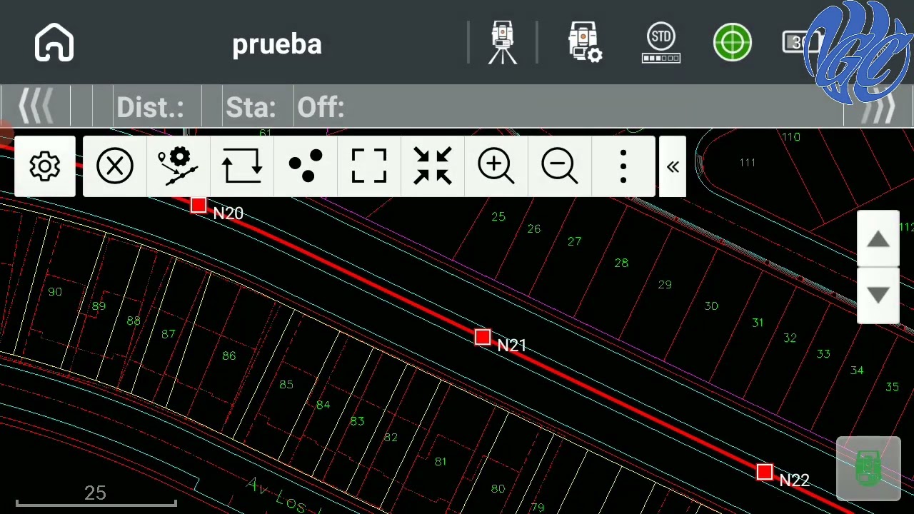 REPLANTEO CAD DE ESTACIÓN CHCNAV CTS-A100
