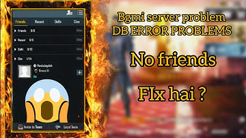 Bgmi Friends list Empty issue 😢 How to fix it ? No Friends showing in bgmi ? Error Code : db-Error