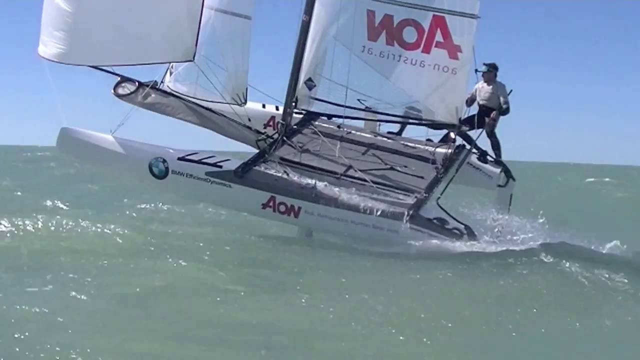 Nacra 17 blasting downwind