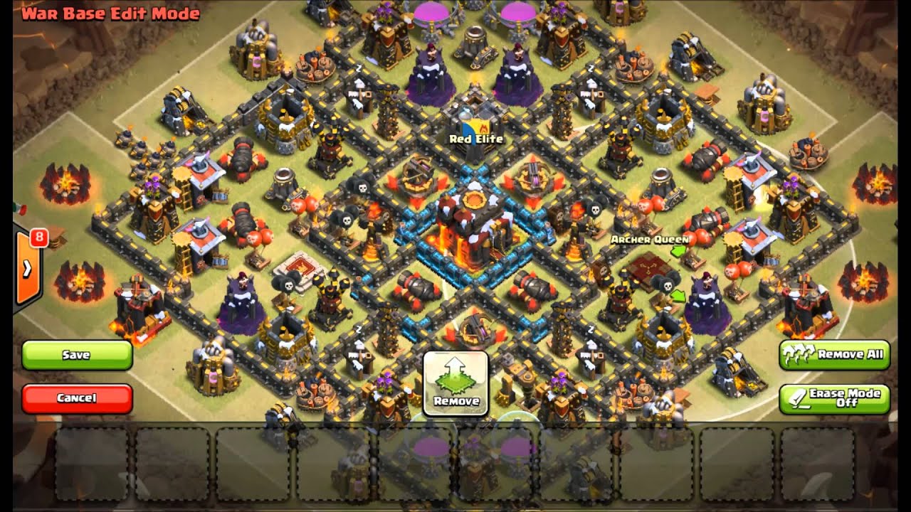 Clash Of Clans Best Th10 Clan War Bases (Trophy Push Layouts) YouTube