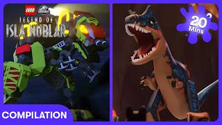 dinosaur fight lego jurassic world wildbrain kids
