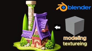 This is how I made stylized country house in blender #3dmodeling #texturepaint #blender 3d