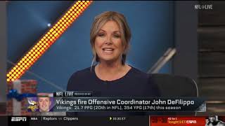 ESPN's Courtney Cronin: Mike Zimmer made decision to fire DeFilippo | NFL Live