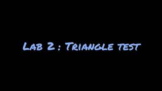 Sensory Lab 2 : Triangle Test