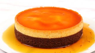 Caramel pudding with chocolate cake - steamed