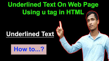 Underlined Text On Web Page Using U tag in HTML (Bangla)
