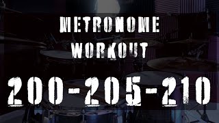 Metronome 200bpm 205bpm 210bpm