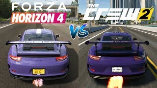 Forza Horizon 4 vs The Crew 2 | Cars Engine Sounds Direct Comparison |