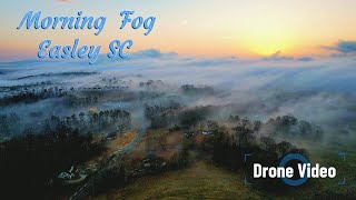 Healing Dawn: A Breathtaking Foggy Sunrise Over Upstate SC. Drone Video