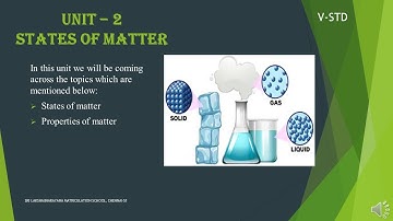 5TH STD SCIENCE UNIT-2 | STATES OF MATTER |  PART-1 | SLN MATRICULATION SCHOOL