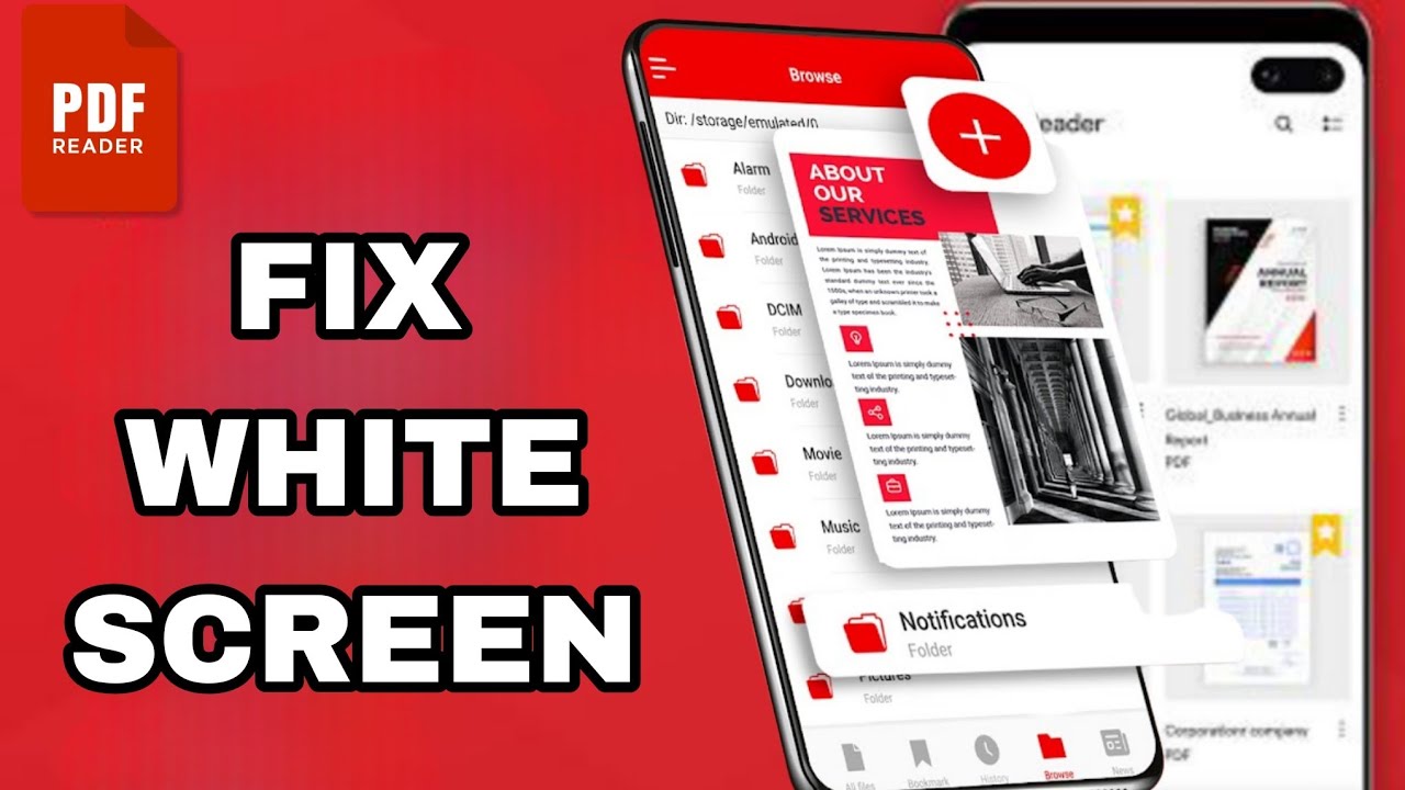 How To Fix And Solve White Screen On PDF Reader App | Final solution ...