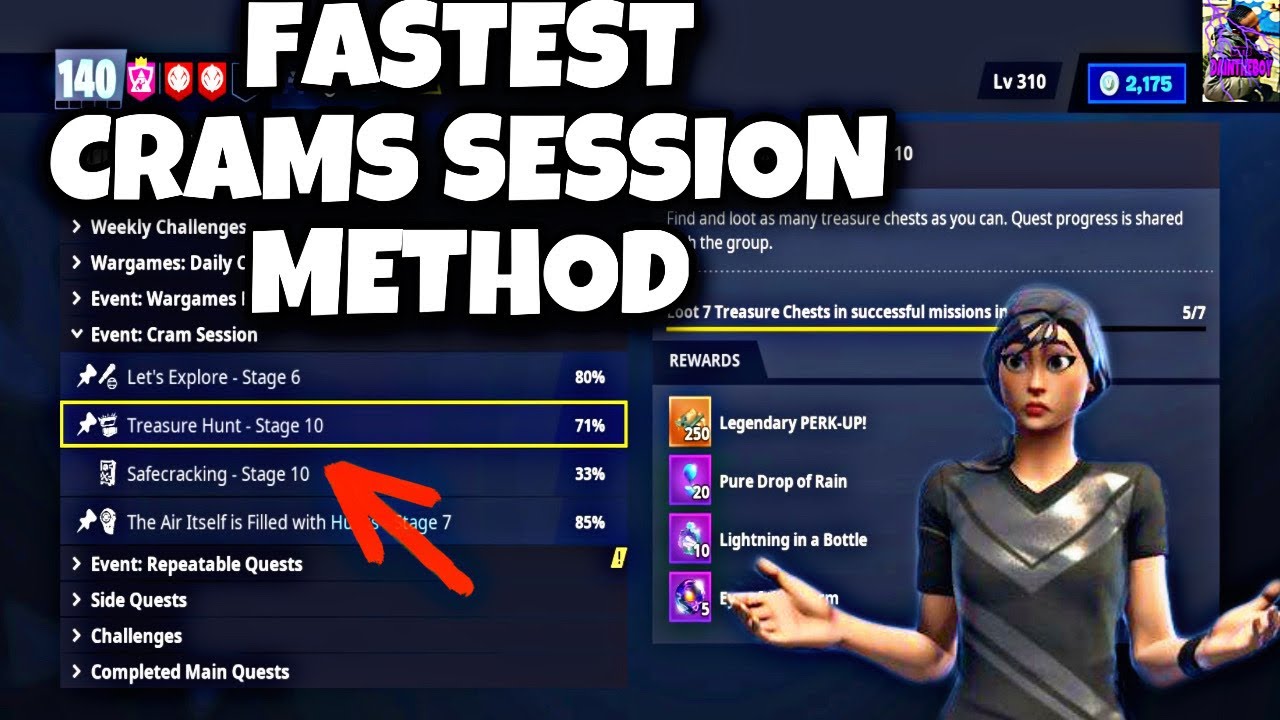 BEST AND FASTEST METHOD TO COMPLETE CRAM SESSION EVENT| FORTNITE SAVE THE WORLD