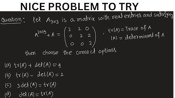 QUESTION ON EIGEN VALUE OF MATRIX||#jeemaths #jeeadvanced